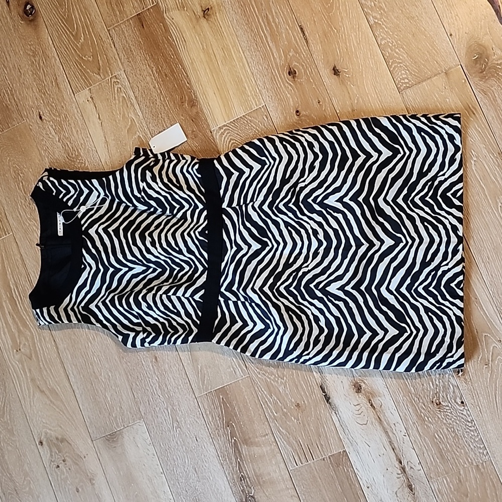 Trina Turk Black and White Zebra Dress
